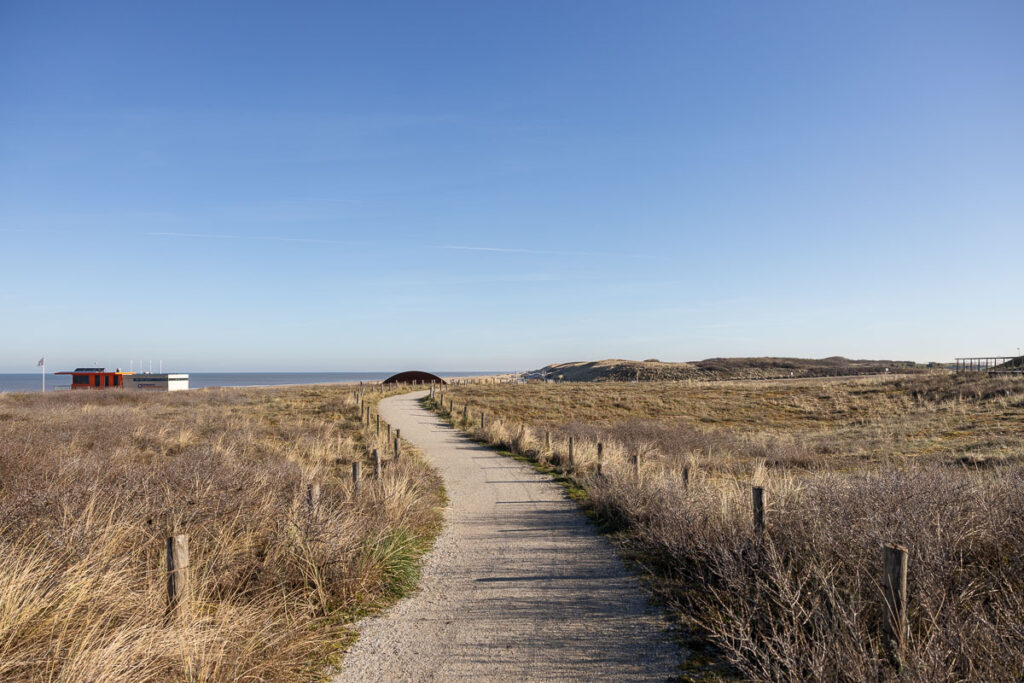 Wandelen over het duinpad